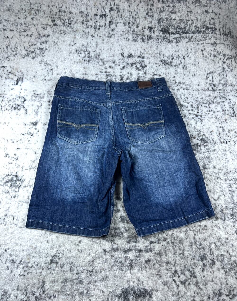 Urban Up Denim Shorts Mens 38 Blue Flat Front Medium Wash Denim Classic